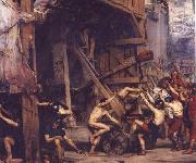 Sir Edward john poynter,bt.,P.R.A The Catapult oil painting on canvas